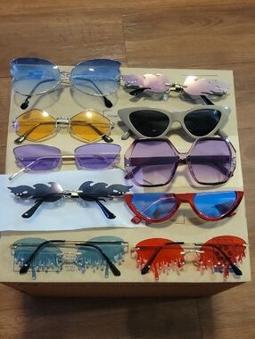 Assorted Colorful Novelty Sunglasses - Multi Color Pack
